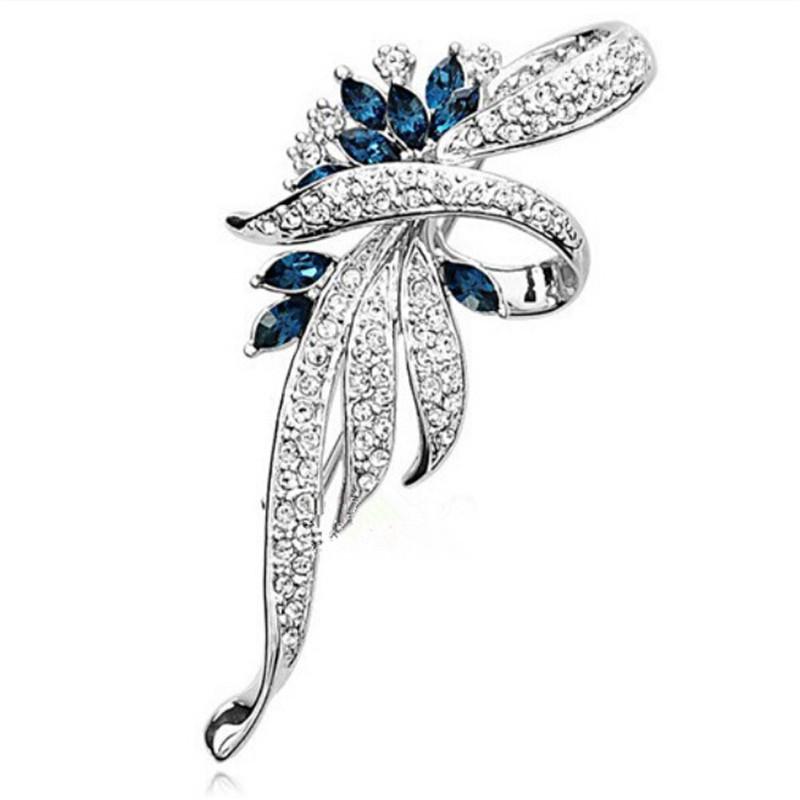 New Shining Crystal Brooches Lovely For Female Retro Fashion Women Jewelry Gift