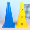 5Pcs 32Cm Barrier Football Road Flat Training Cone Perforated Sign Obstacles Road Cones Soccer Basketball Training Equipment