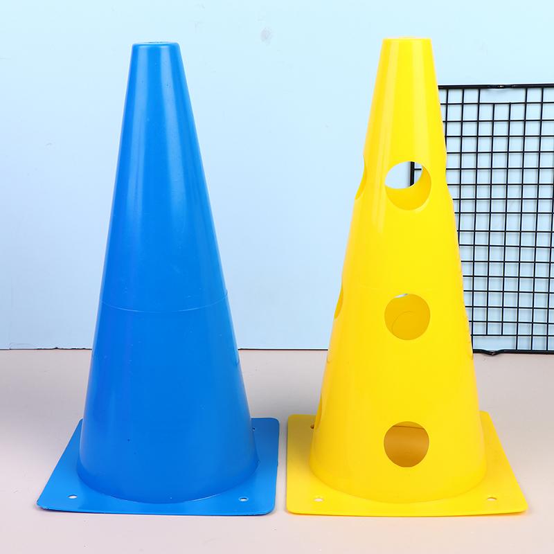 5Pcs 32Cm Barrier Football Road Flat Training Cone Perforated Sign Obstacles Road Cones Soccer Basketball Training Equipment