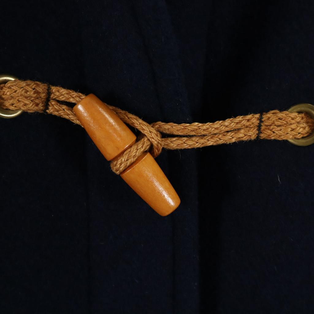 Gloverall 80s Made In England Old Melton Duffel Coat 14 Navy Women Used