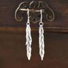 Elegant Silver Wheat Tassel Earrings - Unique, Simple, Light Luxury Ear Hooks for Women