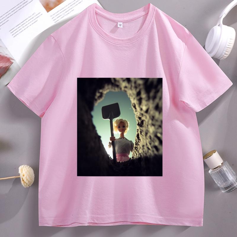 Funny Distressed Doll Face Meme Women T-Shirt Cotton Short Sleeve Round Neck Tshirt Casual Soft Round Neck T-shirt Unisexs Clothing