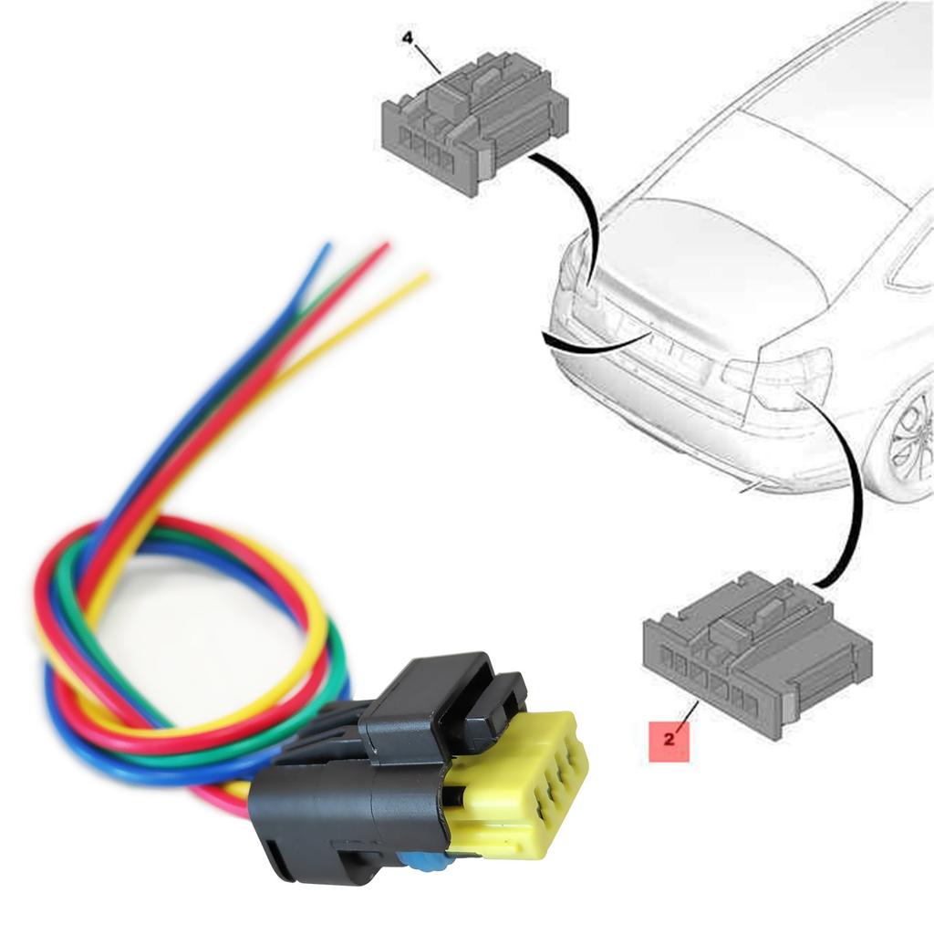2pcs For Nissan Qashqai Dualis J10 2007 - 2013 Rear Tail Light Lamp Plug Connector Wiring Harness Loom 2009 2010 2011 2012