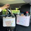 Cartoon Bär Auto Mülleimer Lederdruck Auto Aufbewahrungseimer hängende multifunktionale Auto Aufbewahrungsbox