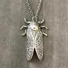 Cicada Pendant Necklace – Retro Insect Halloween Jewelry