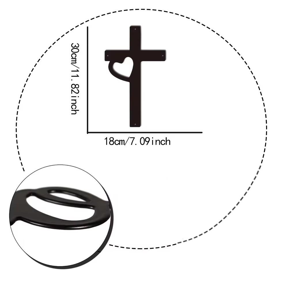 1pc Cross Sign Inspirational Metal Wall Art Religious Wall Decor Resurrection Wall Hanging Perfect Christian Faith Gift