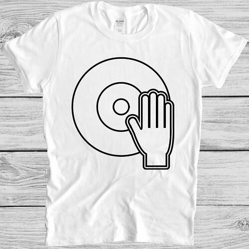 

Dj Spinning Vinyl T Shirt Record Dope 80s Turntable Retro Vintage Cool Tee M12 2XL
