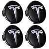 56mm 4 Stück Anwendbar für Original-Radkappe Model 3 Model Y Model S X Radnaben-Reifenmittelkappe Logo Autozubehör