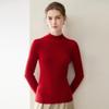 Seamless Pure Cashmere High Neck Women's Slimming Knit Sweater