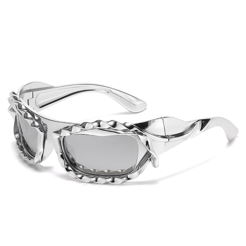 

Y2k Personalized Hip-hop Sunglasses 2024 New Sports Versatile Sunglasses Party Sunglasses Trend серебряный