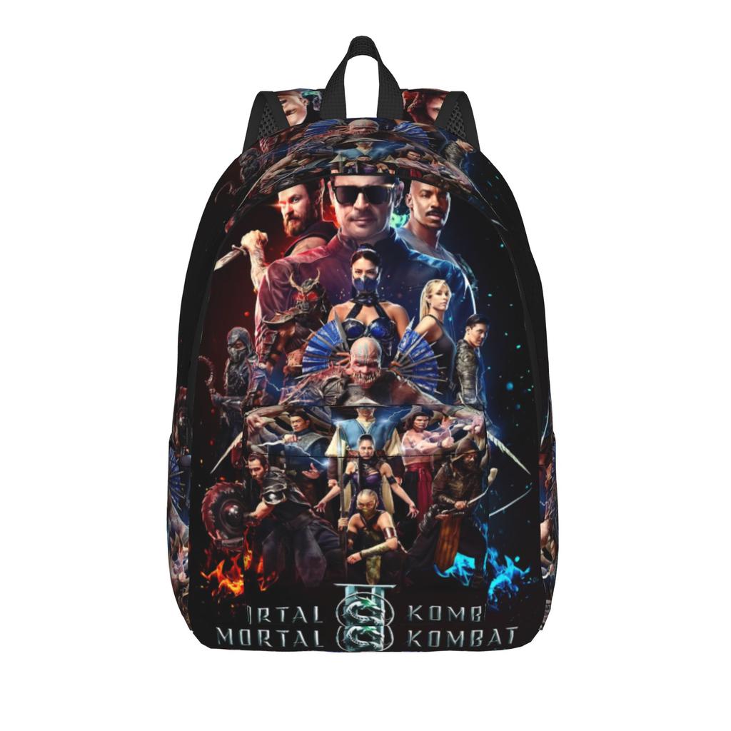 Mortal Kombat II Moive 2026 Cool Backpack Sports High School Hiking Travel Daypack for Men Women Laptop Computer Shoulder Bag