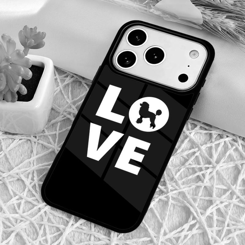 I Love My Poodle Phone Case for iPhone 17 Air 16 15 11 12 14 13 Pro Max Shockproof Cover