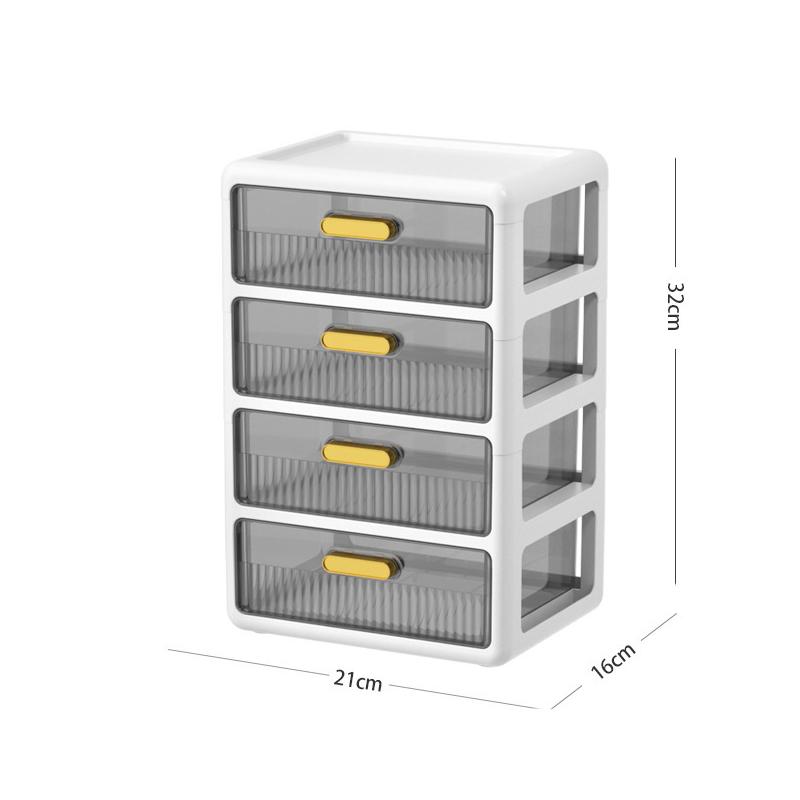 

Ящик для хранения рабочего стола, ящик для офисного стола, ящик для хранения канцелярских принадлежностей, косметики, органайзер, многоуровневая полка, шкаф 4Layer белый