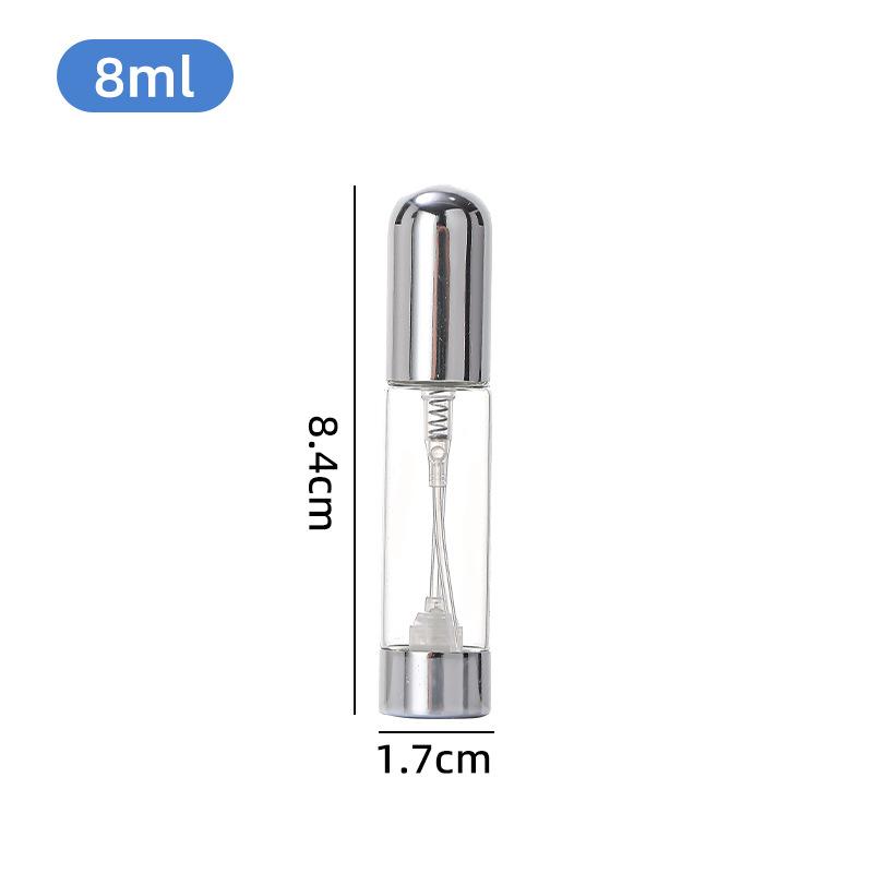 

8 мл Стеклянный Мини Флакон-дозатор для распыления духов с нижней заливкой Косметический Многоразовый Распылитель Портативный Контейнер для жидкости серебряный