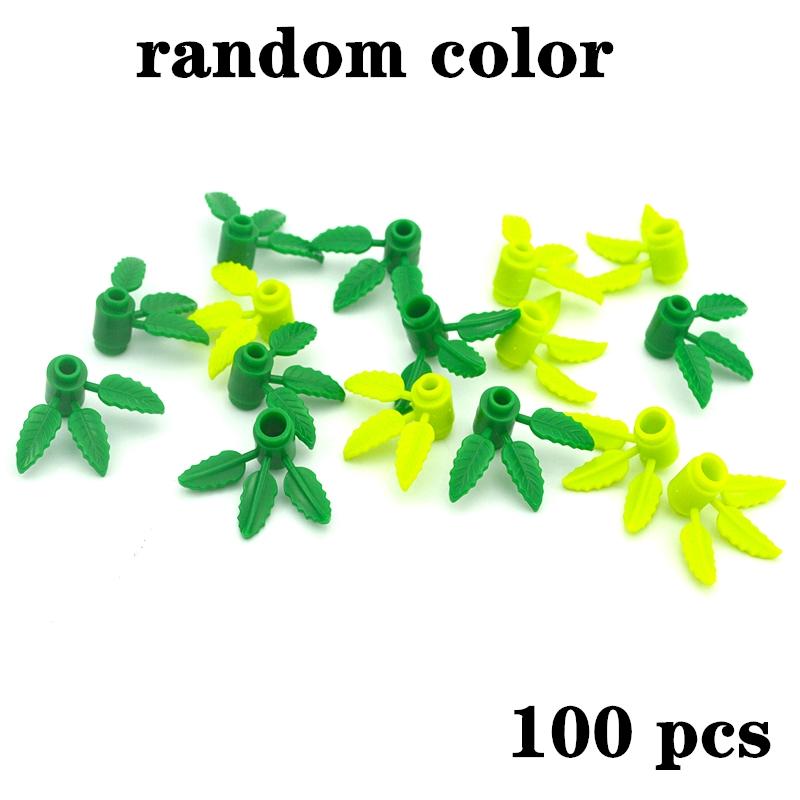 Locking creative Blocks MOC Parts Plant Tree Leaf Flower Rockery Building Block Coconut Tree Leaves 30176 3741 32607 For Friend