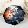 Cristiano Ronaldo Customized Name Umbrella Outdoor Automatic Umbrella Compact 8-Rib Design Foldable Design Perfect for Outdoor Adventures Elegant