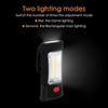 2 Mode COB LED Magnetic Working Folding Hook Pocket Torch Handy Lamp Camping Tent Light Emergency Inspection Lanterna