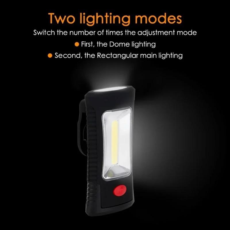 2 Mode COB LED Magnetic Working Folding Hook Pocket Torch Handy Lamp Camping Tent Light Emergency Inspection Lanterna