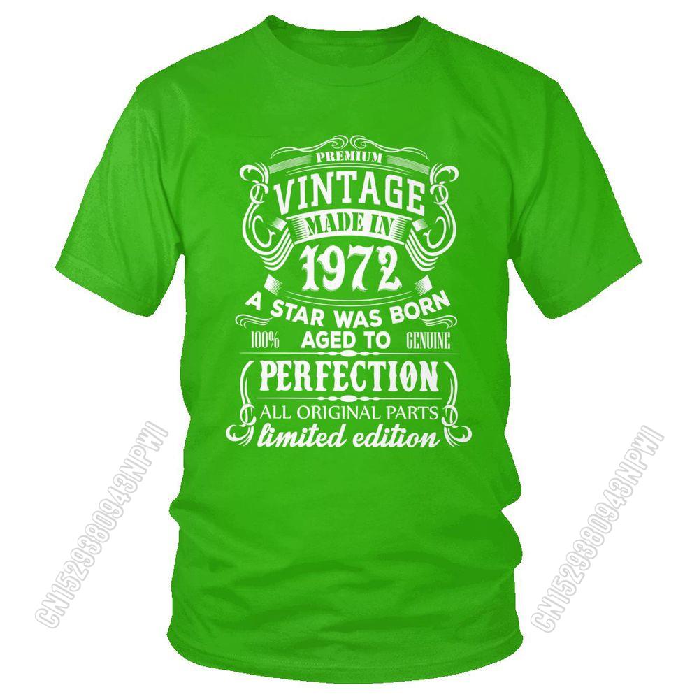 T-Shirt Men Short Sleeve T Shirt 100% Cotton Coupe Ample Idéal Comme Cadeau D'anniversaire Collection Été 1972 Custom Gift