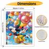 Disney Oil Painting Art Painting Set Mickey Minnie Pluto Hot Air Balloon Home Wall Decor Handmade Gift