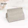 Flexible PVC Tissue Box Cover Box, Easy Open Waterproof Leather Design, Simple Double-sided Case Style Durable Anti-Crack Dispenser for Home