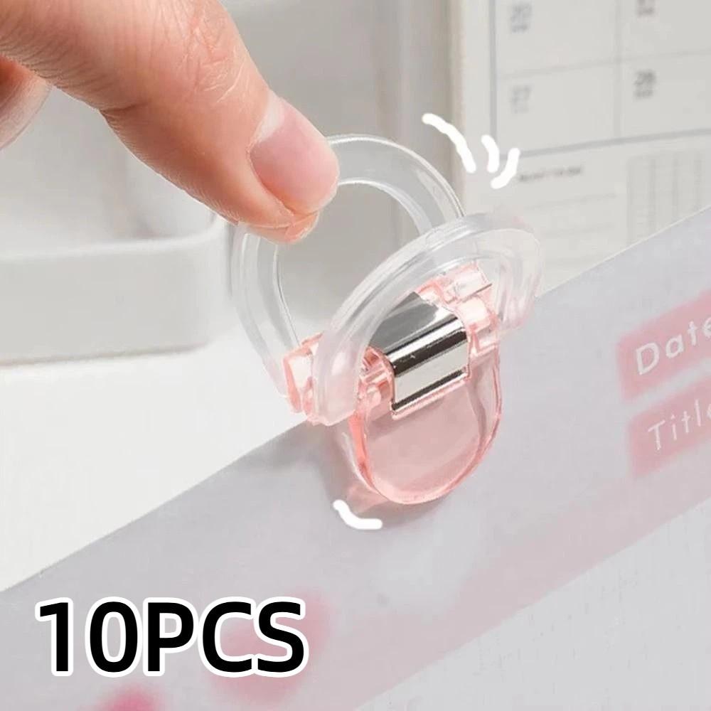 10 sztuk Plastikowy Klips do Stron Strong Clip Niewidoczna Nóżka Klips Skracający Dokumenty Oprawa