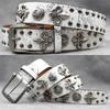 Original Skull Rivet Belt Punk Men'S Belt Women'S Snake Pattern Decorative Belt