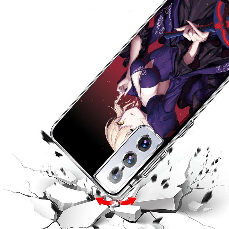 Fate Zero Stay Night Saber Phnoe Case for Samsung Galaxy S26 S25 Edge S23 S24 Ultra S22 Plus S21 S20 FE Unique Cover Soft Coque