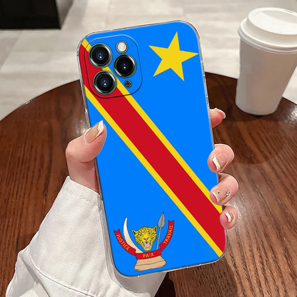 Demokratische Republik Kongo Flagge Hülle Für Apple iPhone 17 16 15 14 13 12 11 Pro Max 16 Plus 16E 17Air 17Pro Handyhülle Silikon