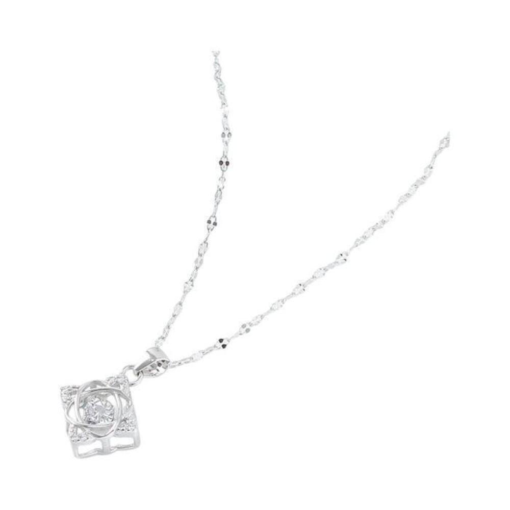 [Onoma] Onm 92.5 Silver Cubic Angela Necklace Dk26 (37328277)