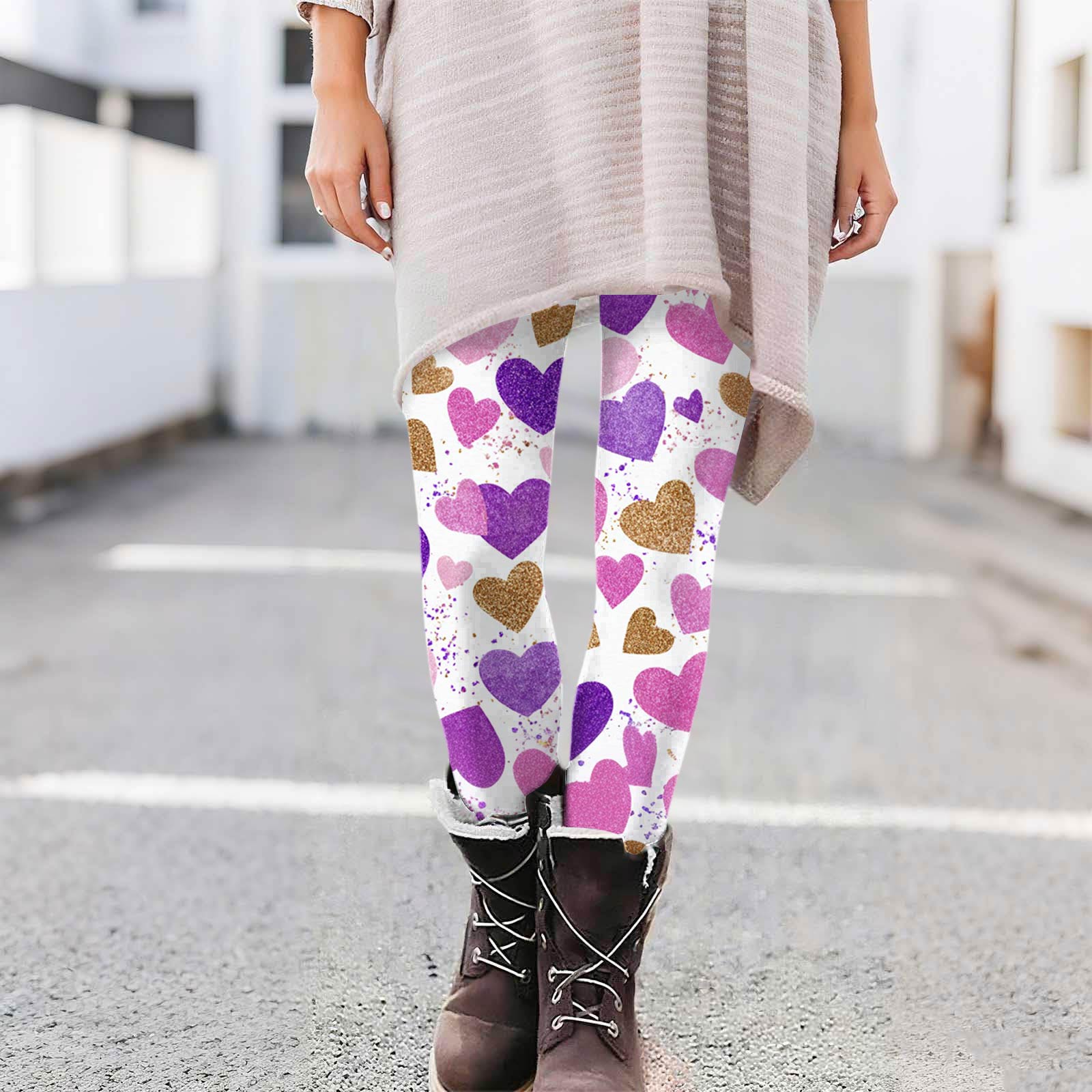 

Women s Casual Fashion Print Pants High,Waisted Straight,Leg Skinny Leggings L