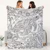 Couverture Scène Sous-Marine avec Motif Tortue Marine Douce et Confortable pour Lit ou Canapé - Accessoire de Décoration Parfait pour les Amoureux de la Plage