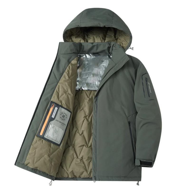 Winter thicken Outerwear Parkas Men Trendy Brand Hooded Sports Bread Coat Thickened Warm Inner Graphene Warm Padded Jacket