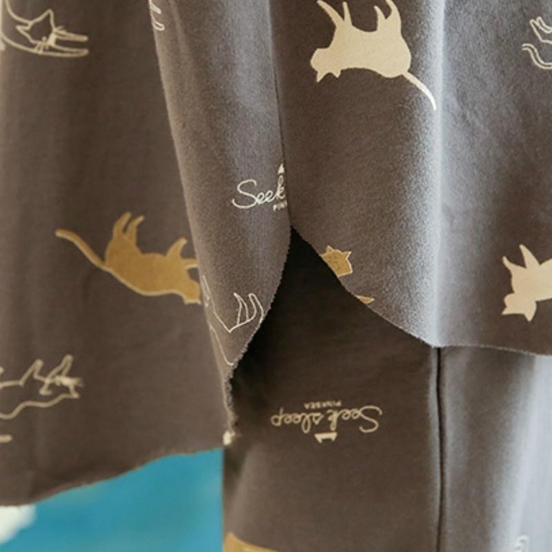 Women's Long-sleeve Sleepwear Spring and Autumn Casual Home Ladies Pajamas