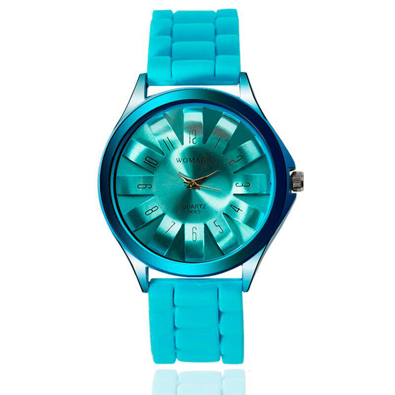 Marca de lux WOMAGE moda otel floare crizantema dama cauciuc curea ceas rochie