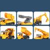 Children's Engineering Vehicle Set Excavator Crane Mixer Truck Dump Truck Ladder Truck Boy Toy Gift Box
