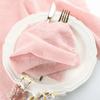 6PCS Rustic Style Burr Edge Cotton Napkin Tassel Design Gauze Tea Towel  Wedding
