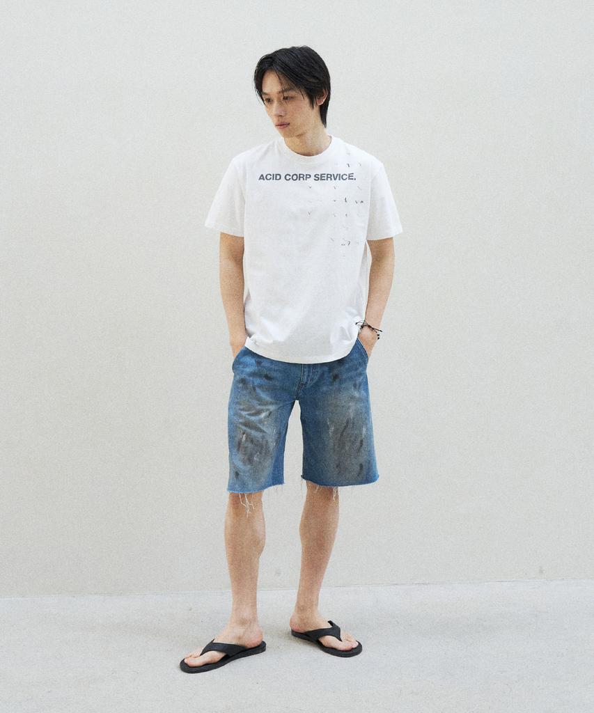 SLOWACID Bird Short Sleeve T-Shirt [White]