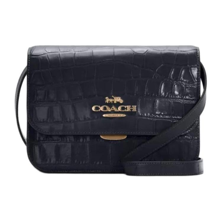 COACH Brynn Crocodile Pattern Leather Crossbody