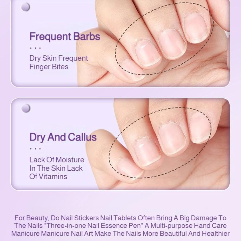 2pcs Barb Care Nail Repair Essence Pen Multi-Functional Exfoliating Nail Pen  Daily Maintenance