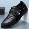 Pure Cowhide Summer Men's White Casual Leather Shoes Genuine Leather Little White Shoes Breathable Versatile Green Men's Shoes