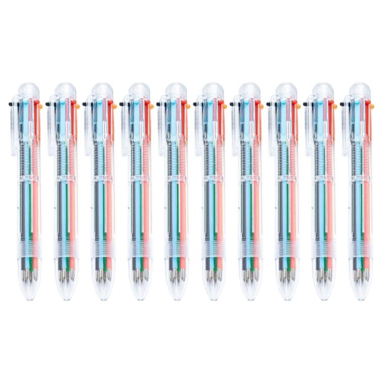 

10Pcs Multicolor Pen 10 Color-in-1 Writing Pen for Student Adult Retractable Ballpoint Pen for Writing Noting Journaling 1