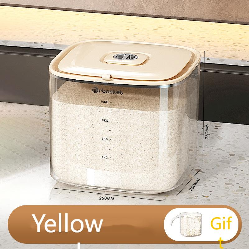 Rice Bucket Household Insect-proof and Moisture-proof Sealed Canned Grain Rice Storage Box Storage Box Flour Dog Food Cat Food