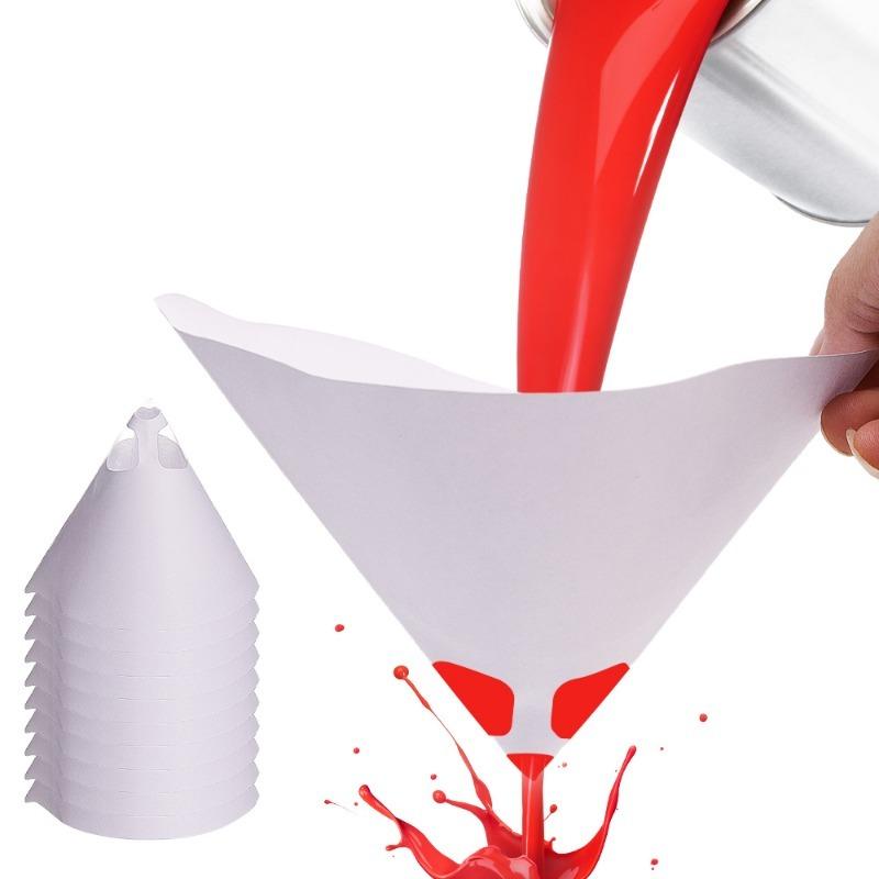 Papierfilter Autolackspray 100 Mesh Reinigungssieb Trichtersieb Konischer Nylon Mikron Papiertrichter Werkzeuge Trichterfilter