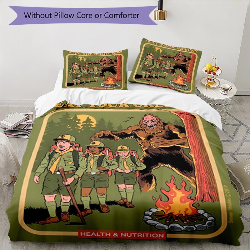 3pcs Steven Rhodes Bedding Set Duvet Cover Closure Includes 1 Duvet Cover & 2 Pillowcases, Soft and Comfortable for All Seasons.