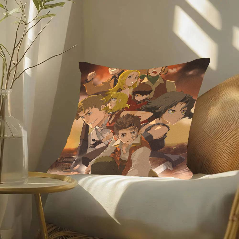 Anime B-BACCANO! Pillow Case Fashion Square Pillowcase Bedroom Sofa Room Ins Decoration Leisure
