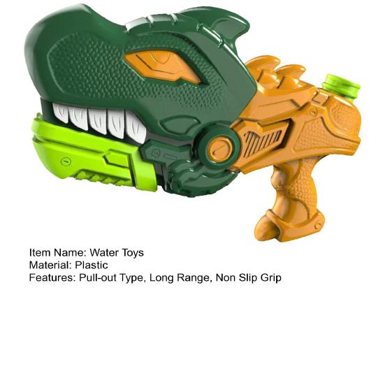 Dinosaur Shape Water Soaker, Kids Long Range Water Outdoor Water Toys, Shooter, Pull-Out Water Fighting Toy