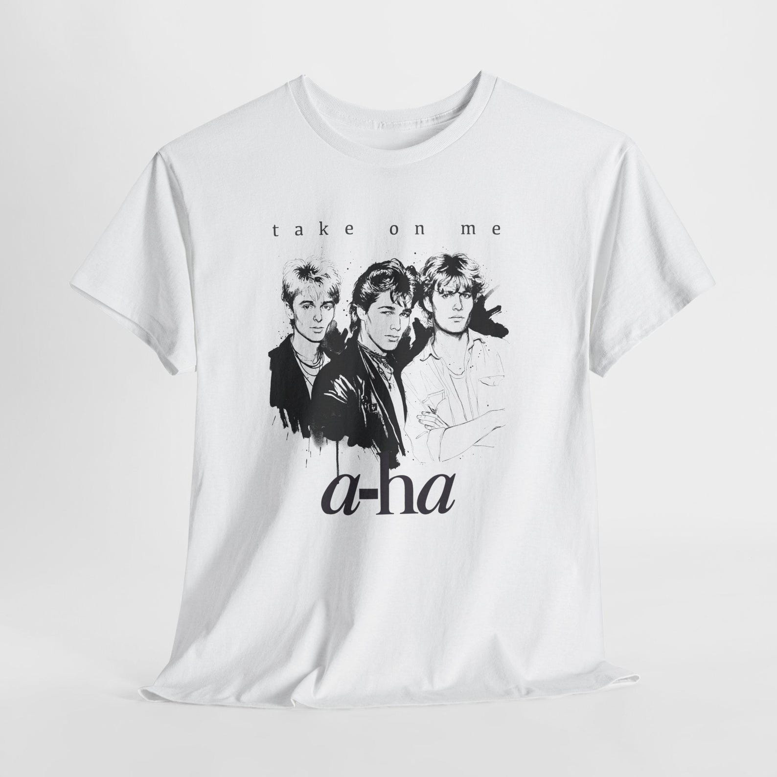 Take On Me graphic Tee | AHA Vintage 80s music shirt XL