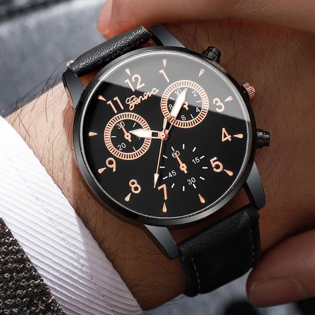 Ceasuri de mână pentru bărbați de afaceri la modă, cu cadran simplu cu cifre arabe, ceas cu cuarț pentru bărbați, brățară de piele, ceas de mână, Reloj Hombre