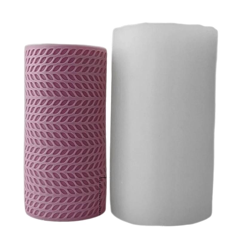 Silicone Candle Mould For Craft Star Embossed Cylinder Shape Reusable Home Decoration Candle Making Tool